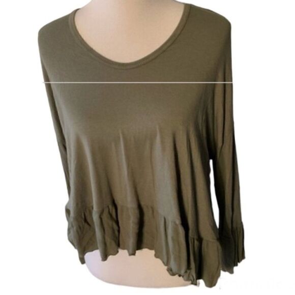 Vintage Havana Ruffled Scoop Neck Top size S - Picture 4 of 5